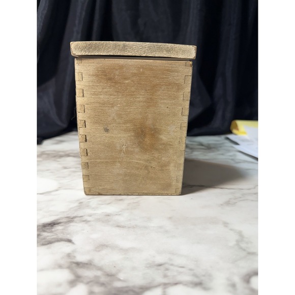 VINTAGE Wooden Canister Sears Roebuck and Co 1977 made in Japan  5"T x 4.2(2761) - Picture 2 of 7